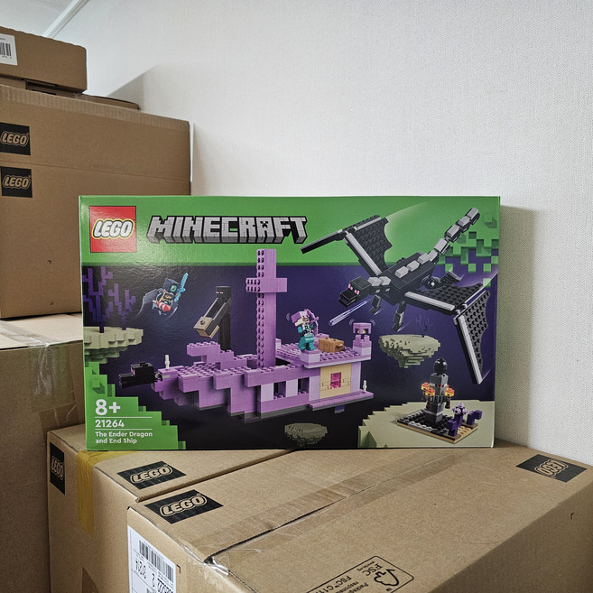 레고 마인크래프트 아동용 21264 엔더 드래곤과 엔드 함선, 혼합색상, 1개