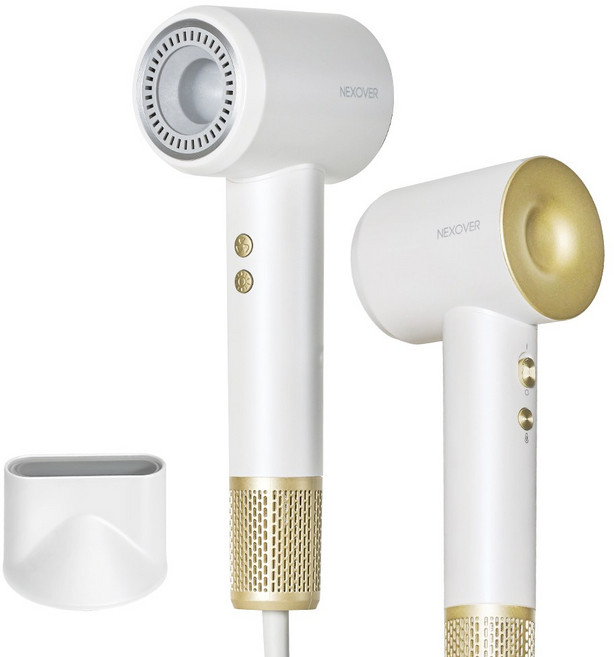 넥소버 BLDC 헤어 드라이기 저소음 항공모터 전문가용 드라이어, 화이트, NXD-1600D