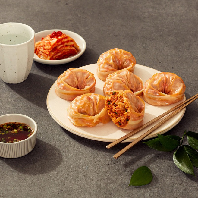한만두 꽉찬속 김치왕만두, 8개, 350g