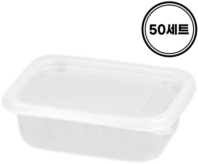 죽포장 용기 1회용 밀폐 죽용기 소 중 대 특대 미니 일회용 사각 죽통, 1세트, 50개