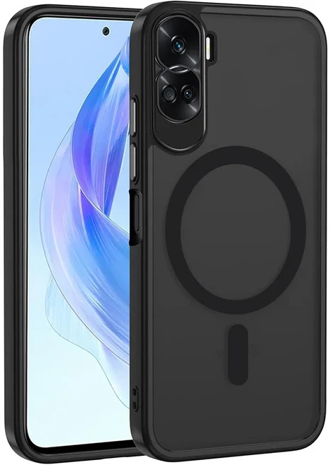 Magsafe 자기 무선 충전용케이스 Honor 90 Lite X50i 반투명매트 카메라 보호 하드, 01 Black, 01 Honor 90 Lite