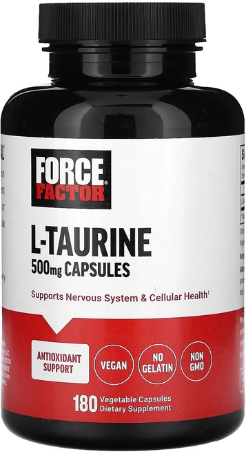 Force Factor l-타우린 500mg 베지캡슐 180정, 1개 - 쿠팡