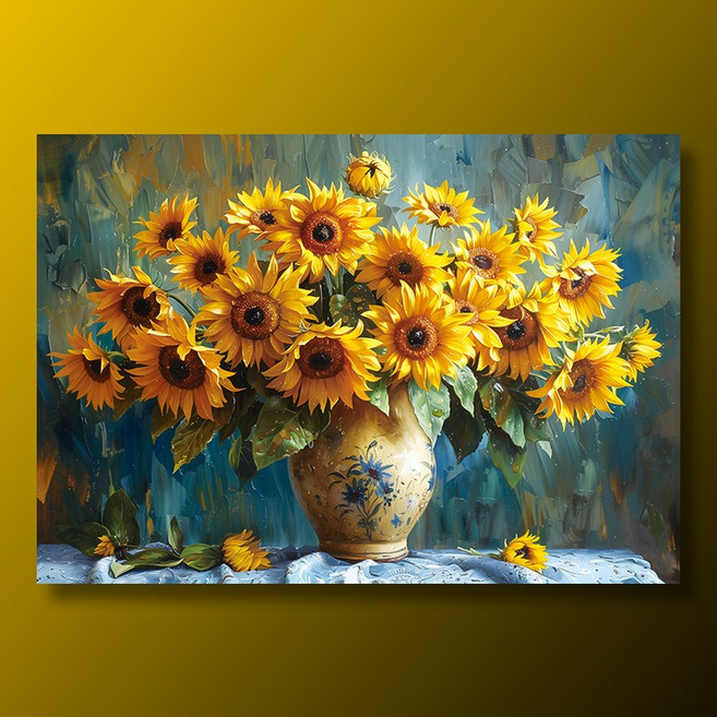 (PS) 직소 퍼즐, 1000피스, 풍경 해바라기 화병, 1개