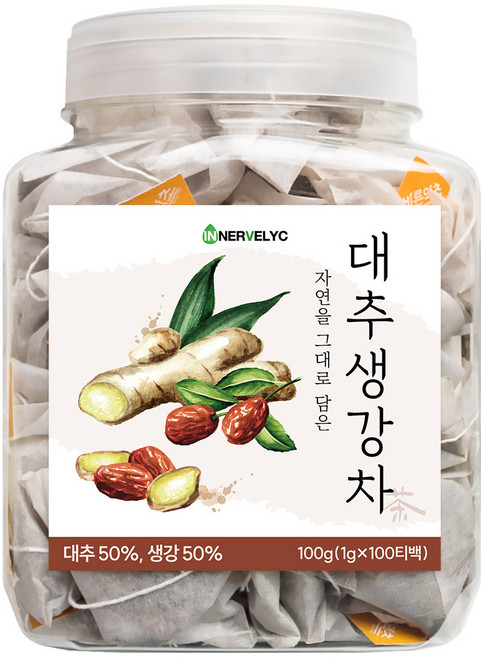 이너블릭 대추생강차 1500만 티백 판매 돌파 PLA 친환경 필터 대추생강차, 1g, 100개입, 1개