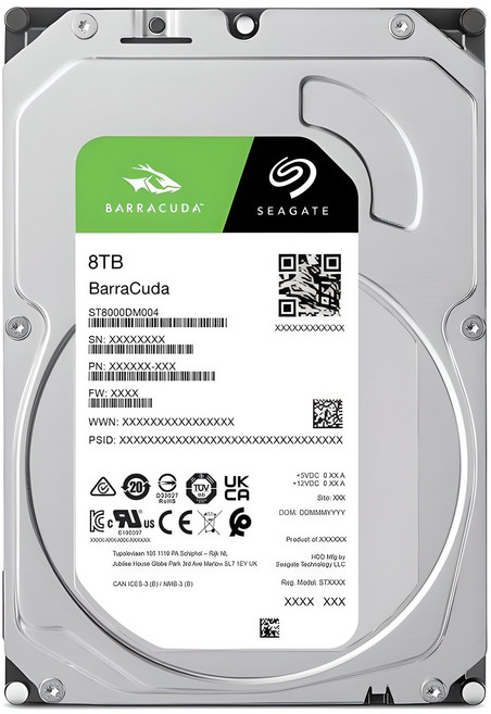 씨게이트 바라쿠다 HDD, 8TB, ST8000DM004