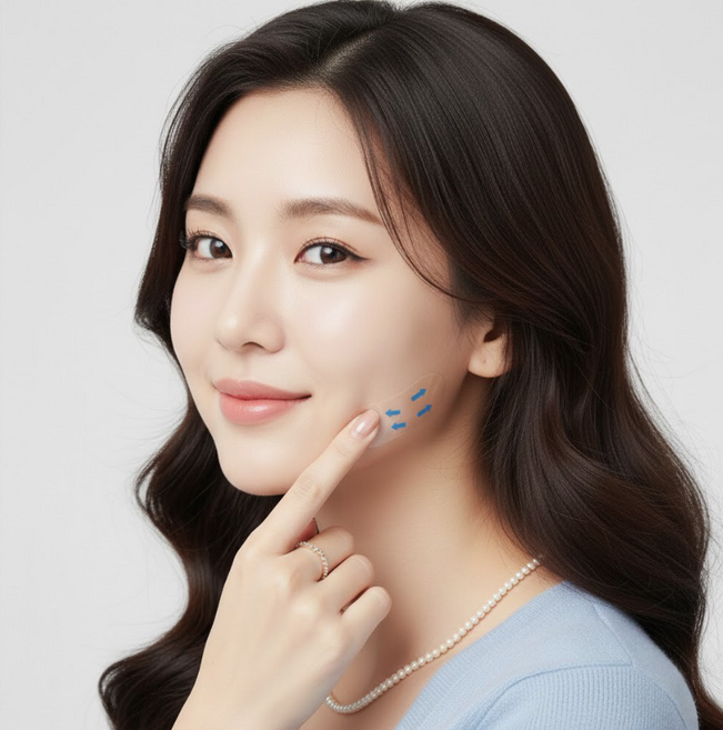 홈베리카 브이라인 얼굴 리프팅밴드 리프팅 테이프, 40개, 투명