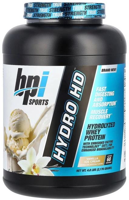 BPI Sports Hydro HD™ Hydrolyzed Whey Protein Vanilla Ice Cream 4.8 lbs 2 176 g, 1개, 2.176kg - 쿠팡