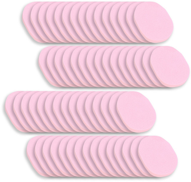 온더칩 얇은 해면 스펀지 8mm 세안용, 100개, 핑크