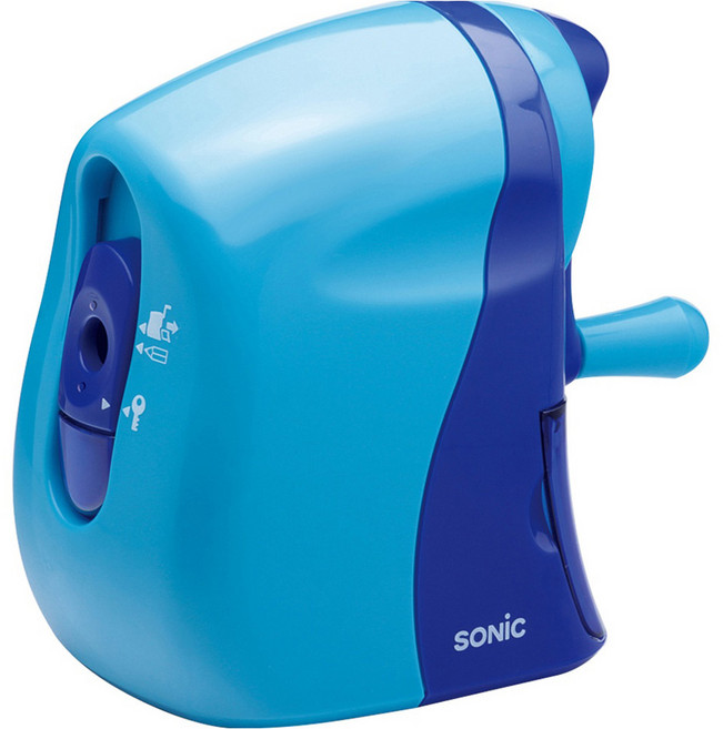 SONIC 카루하프 수동 연필깎이, 블루, 1개