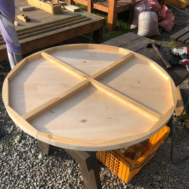 [40호] 원형화판 동양화판넬 그림판 정식왁구 미술재료, 1개, 40호