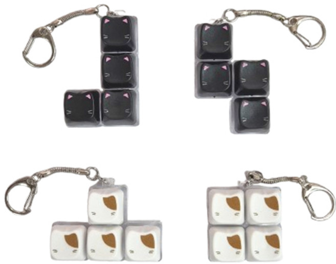 캣 고양이 청축 키보드 키캡 딸깍이 4종세트