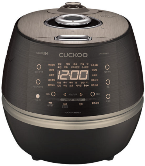 [쿠쿠 올스텐 내솥 6인용] 무코팅 올스텐 IH밥솥 6인용 CRP-DHAS069FW/FB, 블랙, DHAS069FW/FB