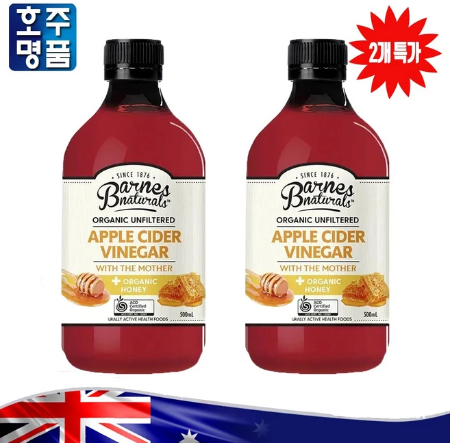Barnes Naturals 유기농 애사비 + 마더 & 꿀 2통, 2개, 500ml - 쿠팡