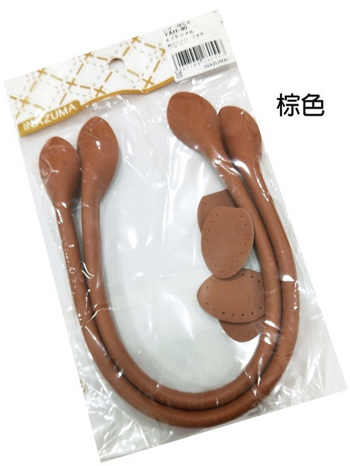 【INAZUMA】仿皮手把 (40cm), 1個, 棕色, 棕色