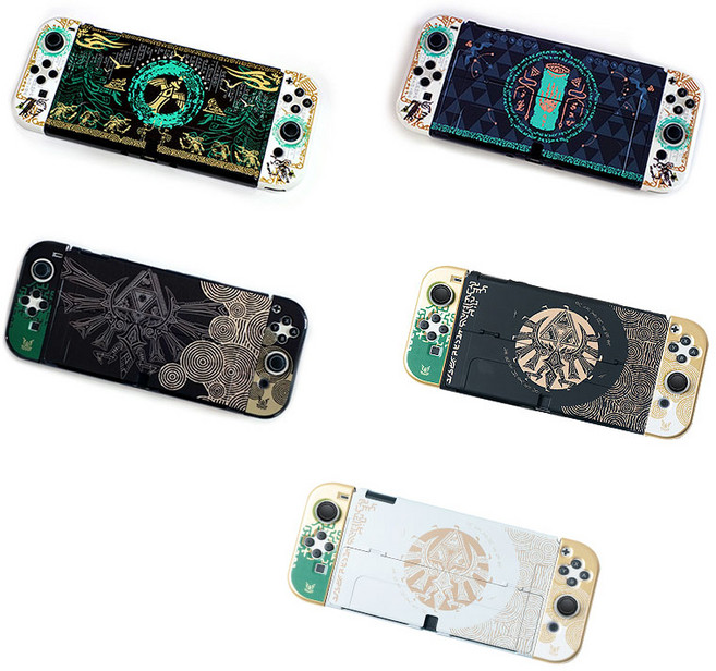 아싸라봉 닌텐도 스위치 OLED 젤다 케이스 크리스탈 커버 독거치가능, 닌텐도 OLED 젤다 케이스 3번, 1개