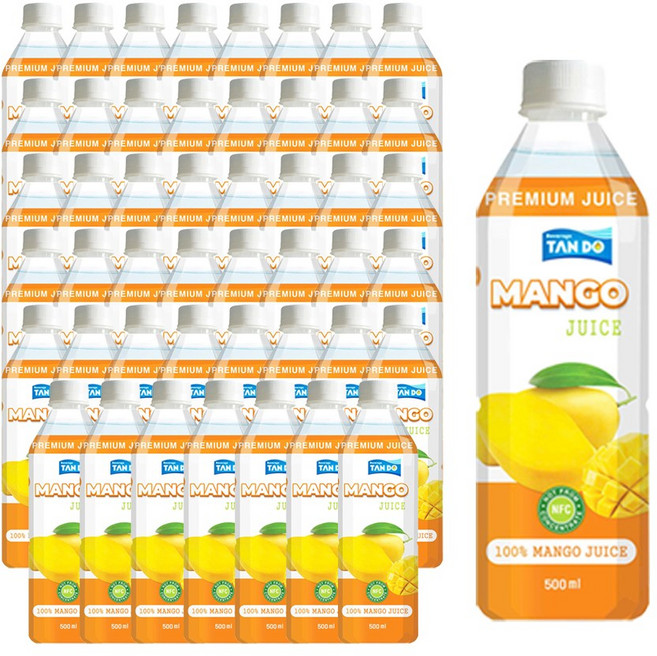 RFC 저온 살균 망고 주스 100%, 48개, 500ml