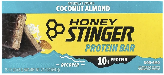 지금 곧 품절됩니다 Honey Stinger 프로틴바 코코넛 아몬드 바 15개 개당 42g(1.5oz) 서둘러주시면 감사하겠습니다, HoneyStinger프로틴바코코넛아몬드바15개개당42, 42g - 쿠팡