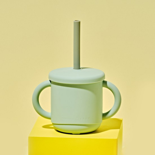 글라스락 베이비 실리콘 빨대컵, 민트, 1개