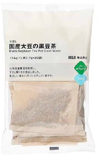MUJI 무인양품 냉침 검은콩차 1L용 7.7g 20개입, 1개