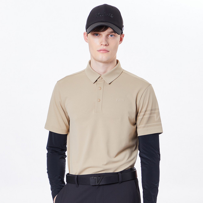 볼빅 10%다운로드쿠폰 남성 골프 냉감소매 레이어드 반팔 제에리 티셔츠 VMTSO302_BE