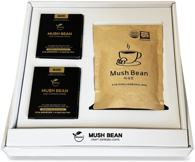 유기농 블루마운틴 노루궁뎅이버섯 커피 머쉬빈 선물세트, 1개