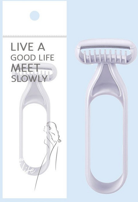 無感刮毛刀 脫毛刀 腋毛刀 剃毛刀 微距安全除毛刀 比基尼線手動剃毛器 袋裝 無感除毛刀【淺灰色】, 1個, 袋裝 無感除毛刀【淺灰色、】