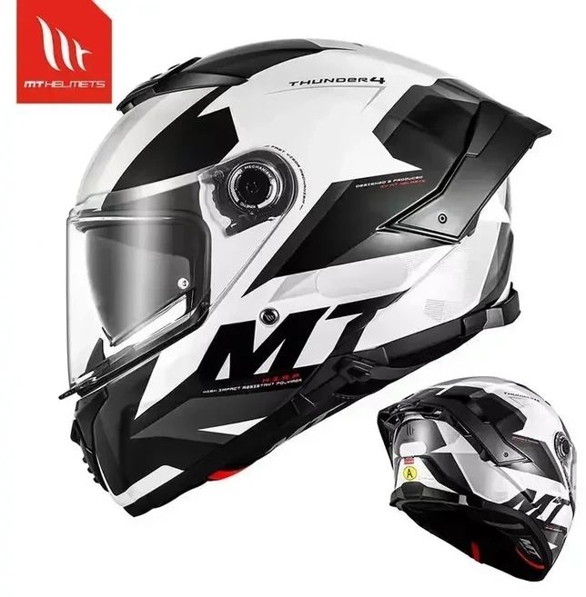 MT Thunder4 오리지널 풀 페이스 오토바이 헬멧 - 이중 렌즈 오프로드 레이싱 ECE 인증 Casco Moto para, 03 XXXL, 05 10