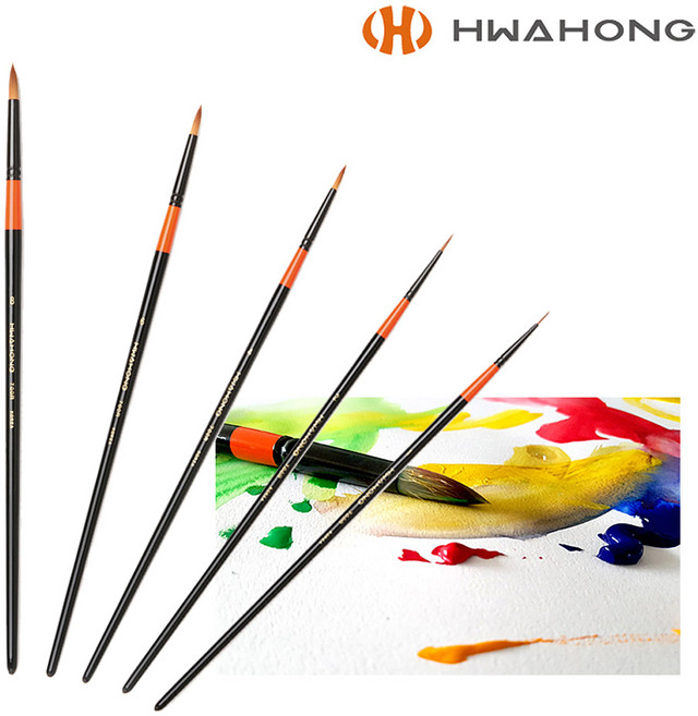 화홍 700 수채화붓 모음 (10~24호) 10호 12호 14호 16호 18호 20호 24호, 화홍 700 (둥근붓) 수채화붓, 24호