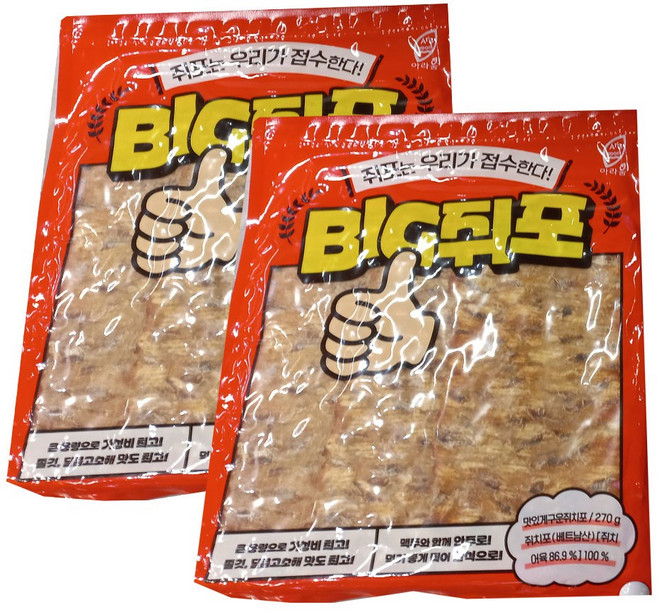 Big쥐포 맛있게 구운 쥐치포, 2개, 270g