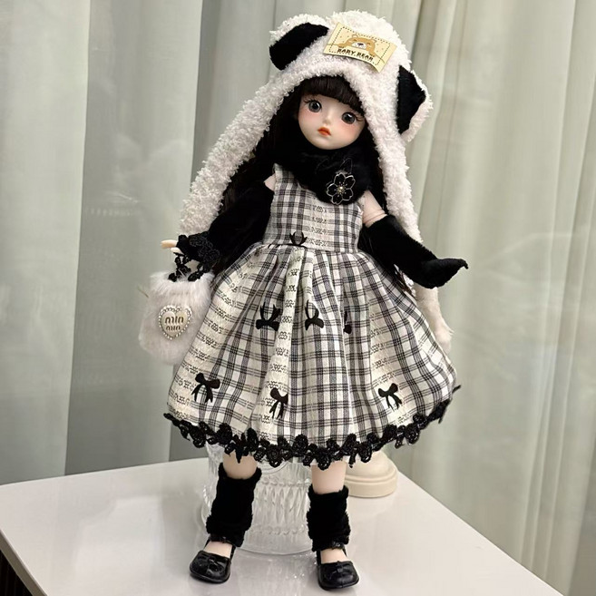 BJD 6分 30厘米 可愛洋娃娃 換裝玩具 套裝, 1個, 29CM.【墨曉熊】【衣服+鞋子+娃娃】整套娃娃29.99cm