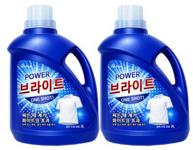 무궁화 원샷 파워 브라이트 액체세제 오션블루 3L 2개 세탁세제 겸용세제