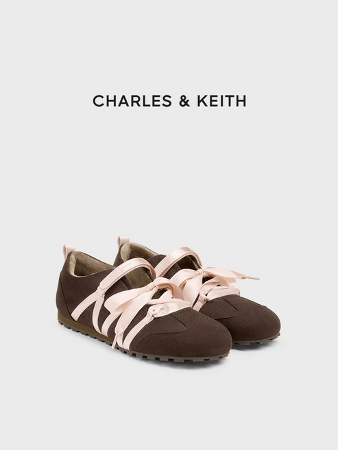 찰스앤키스 CHARLES&KEITH 25겨울신상 새틴 리본 메리제인 트레이닝슈즈 CK1-71650021