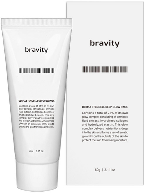 브래비티 더마 스템셀 딥 글로우팩 60g*1개 [줄기세포 콜라겐 필오프팩], 1개, 1개입
