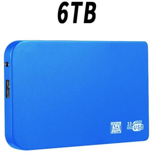 SD 메모리 블랙박스 카드 핸드폰 게임기 태블릿 노트북 에스디 1TB 휴대용 ssd 500GB 2TB 4TB 외장 솔리드 스테이트 드라이브 유형-C USB 3.0 HDD 모바일, Blue 6TB