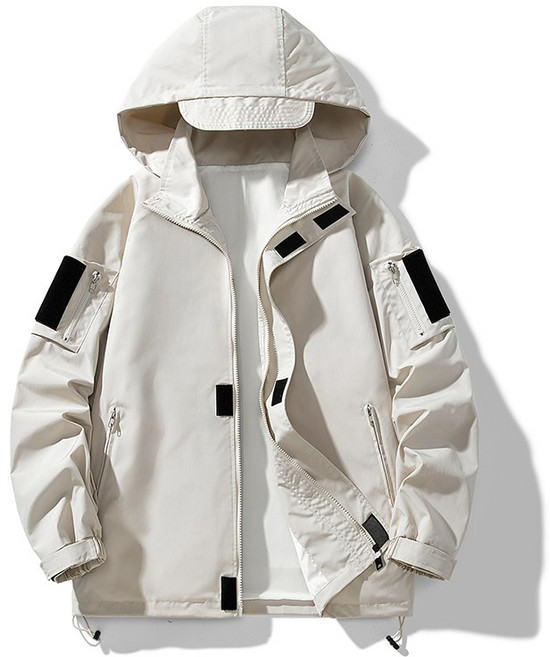 LARGE STORE 多口袋軍裝外套 連帽外套