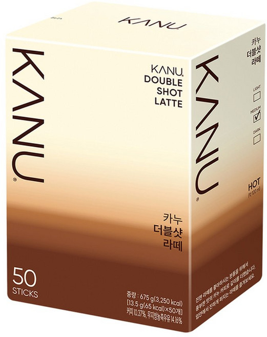 카누 더블샷 라떼 50T, 1개, 50개입, 13.5g