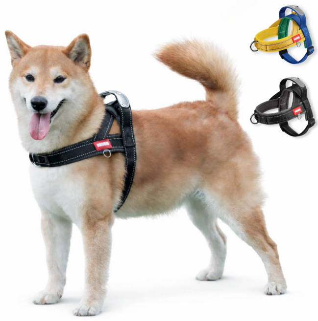 바밍펫 앞섬방지 강아지 하네스, 1개, 올블랙