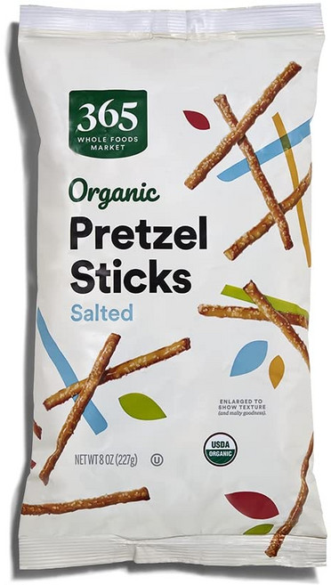 365홀푸드 마켓 유기농 미니 프레즐 스틱 8온스, Salted_8 Ounce (Pack of 1), 1개, 227g