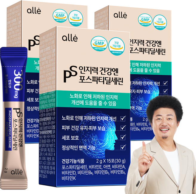 포스파티딜세린 PS 분말 가루 식약청인증 인지력 개선 알레, 30g, 3개