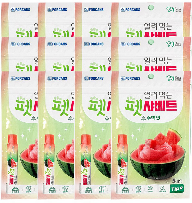[겟플렉스]얼려먹는 펫샤베트 과일디저트 강아지간식, 12개, 65g, 수박맛