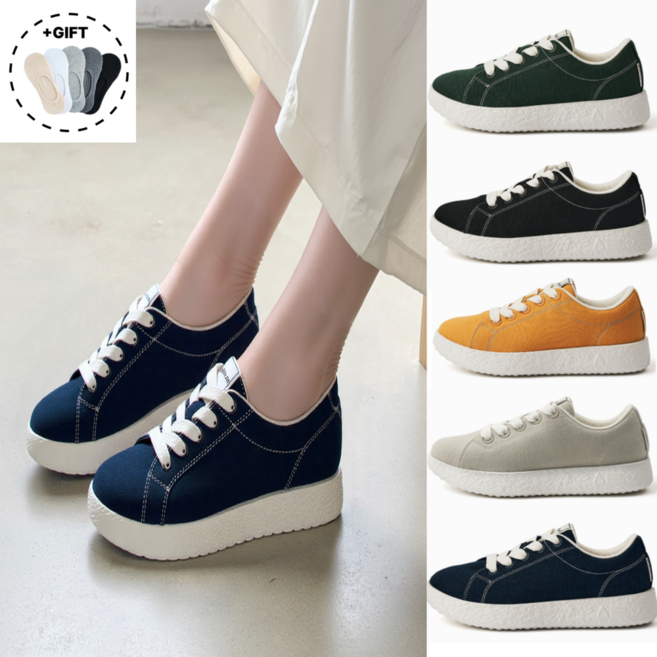 르무통 푹신한 스니커즈 버디 발편한 단화 임산부운동화 키높이스니커즈 발볼넓은 여성 남성 커플룩 부모님선물 평발 여행용 블랙 브랜드 교복신발