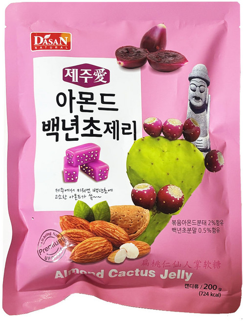 다산 제주애 아몬드 백년초제리, 1개, 200g, 아몬드 백년초맛