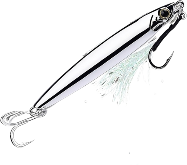 오프루어 메탈 틴셀 지그 삼치 대삼치 고등어 전갱이 어시스트훅, 1개, 80g, 크롬실버