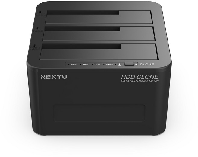 NEXTU-763DCU3 1:2 Clone 3Bay 도킹스테이션 / USB3.0/최대 3개의 하드디스크 SSD, 1개