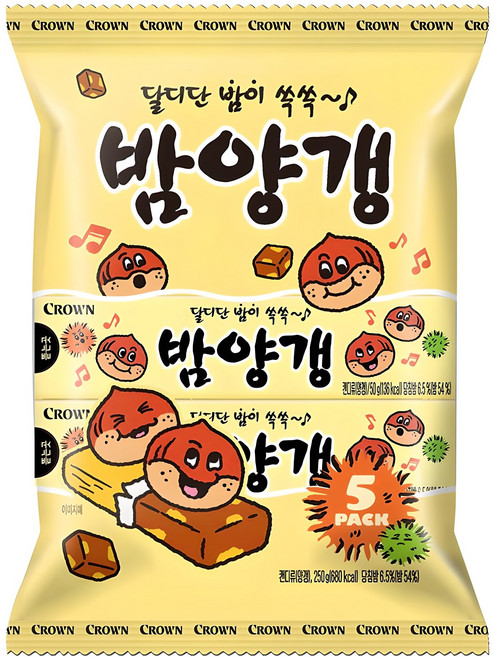 크라운 밤양갱 5p, 250g, 1개