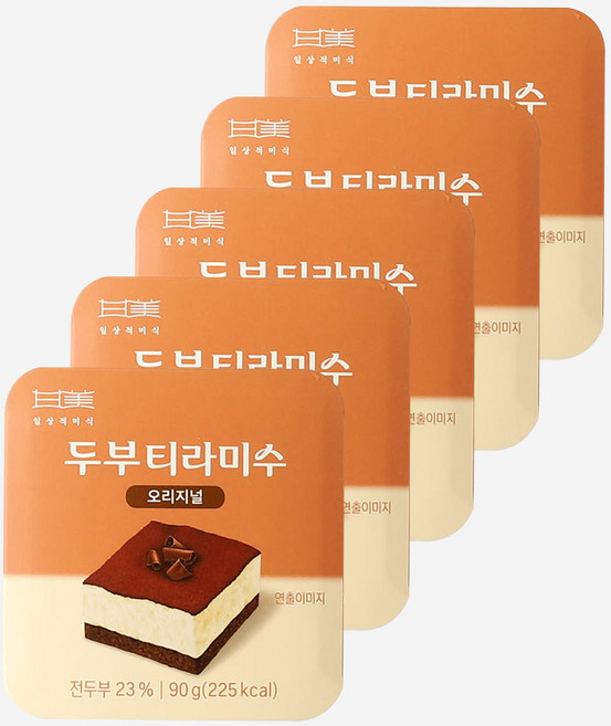 일상적미식 두부 티라미수 오리지널, 5개, 90g