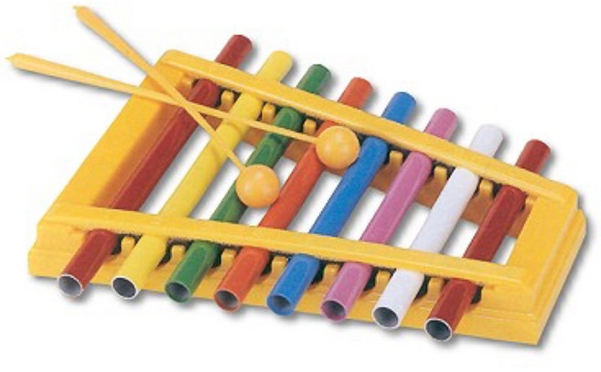 兒童彩色木琴 附琴槌, 8音鐵管琴, 彩虹, 1個