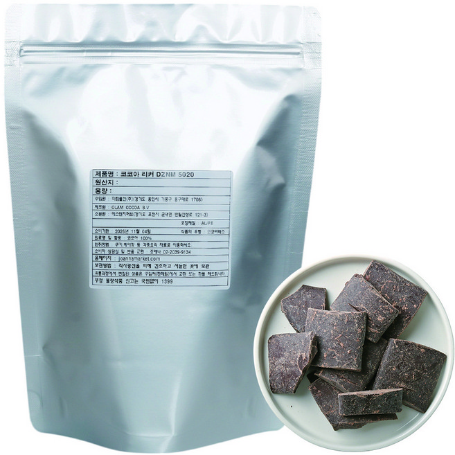 죠애나 무설탕 카카오매스 100% 다크초콜릿, 300g, 1개 - 쿠팡