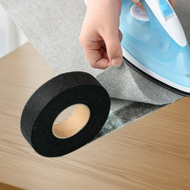 64m 대용량 엠코어 셀프 수선 테이프 바지 노스티치 셀프핏, 1개, 블랙3cm