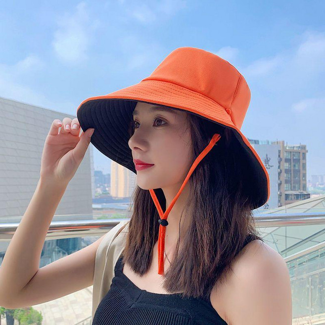 good 帽女遮陽帽雙面遮臉防紫外線大帽檐防曬帽子